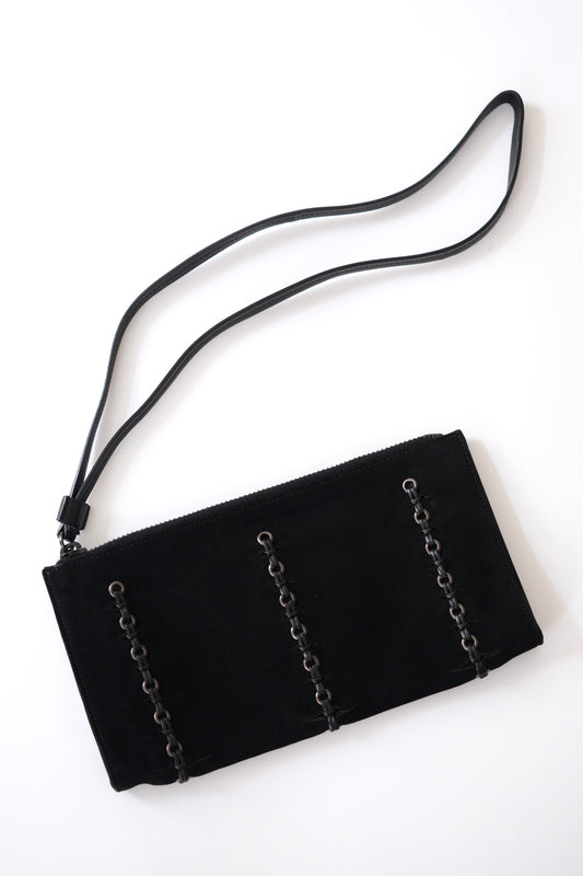 Gucci by Tom Ford black suede clutch bag