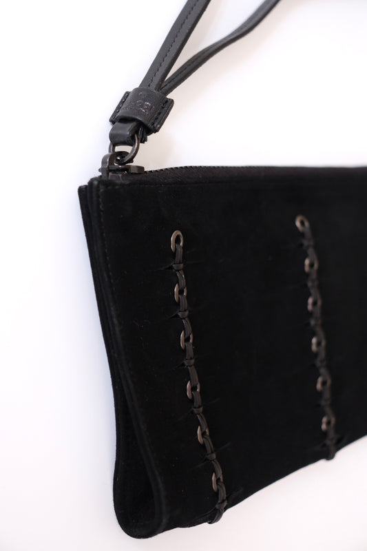 Gucci by Tom Ford black suede clutch bag