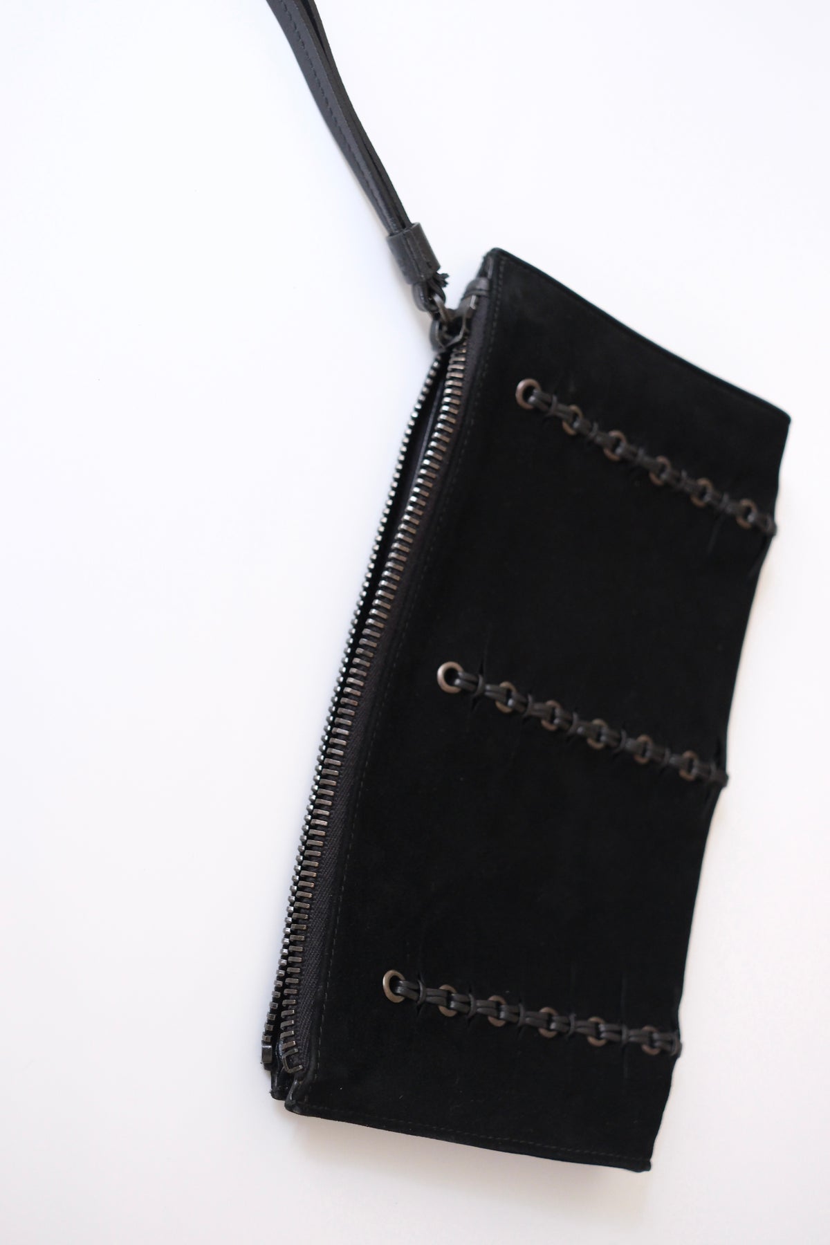 Gucci by Tom Ford black suede clutch bag