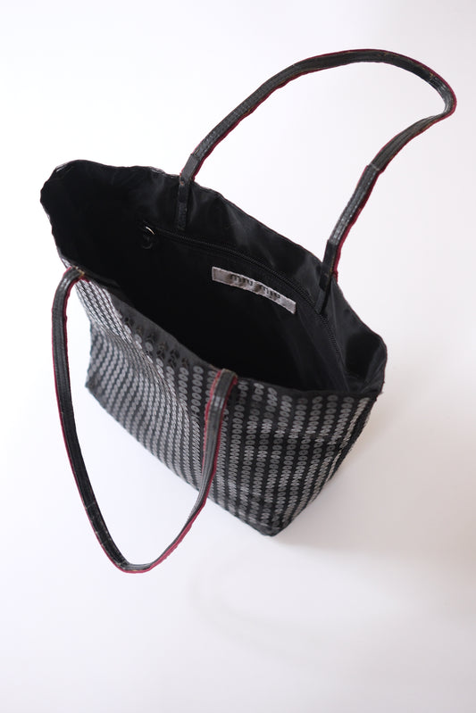 Miu Miu FW 1998 black sequin bucket bag