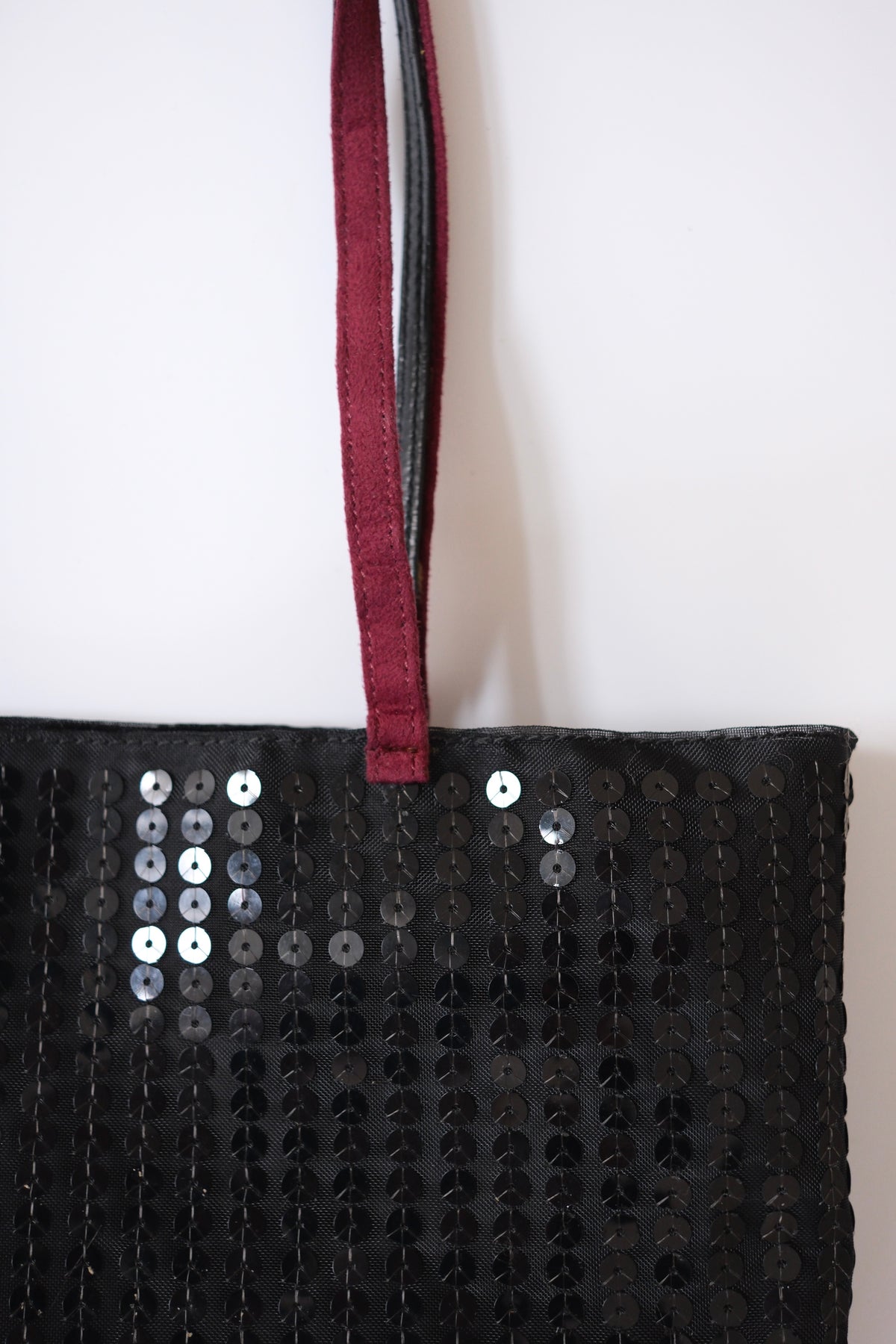 Miu Miu FW 1998 black sequin bucket bag