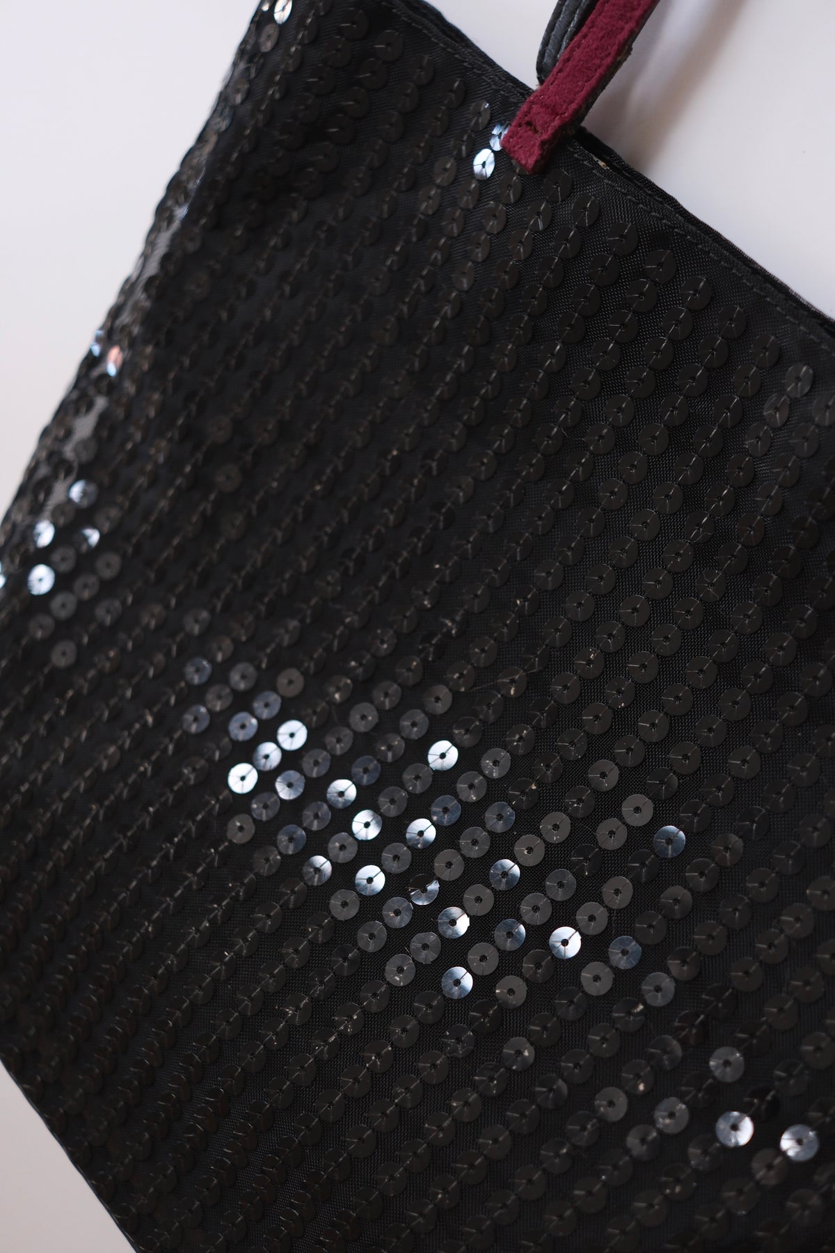 Miu Miu FW 1998 black sequin bucket bag