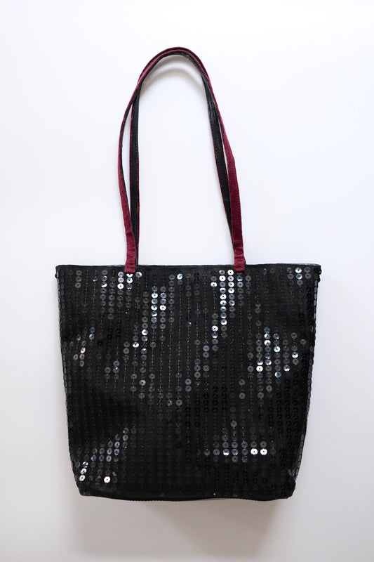 Miu Miu FW 1998 black sequin bucket bag