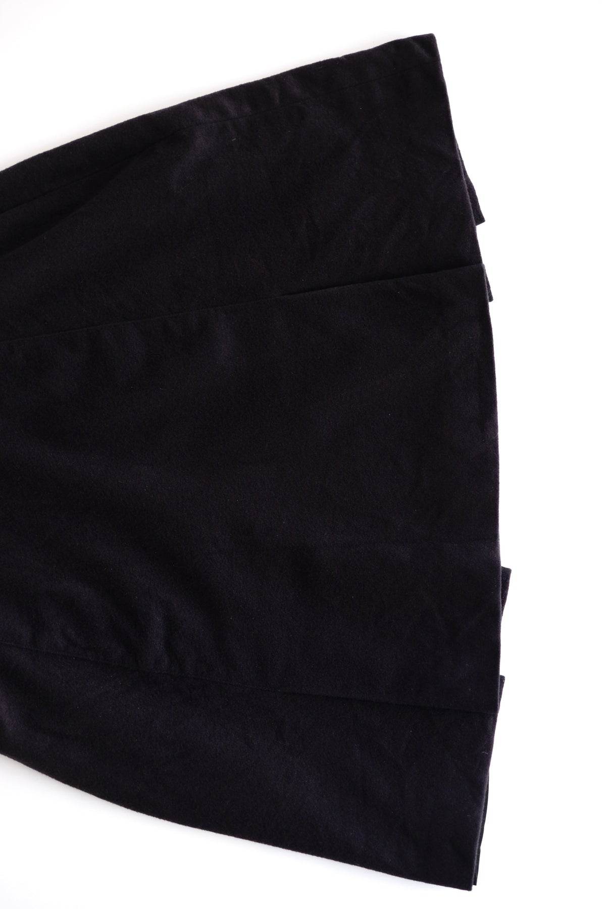 Prada 1994 navy blue wool cashmere blend flared mini skirt