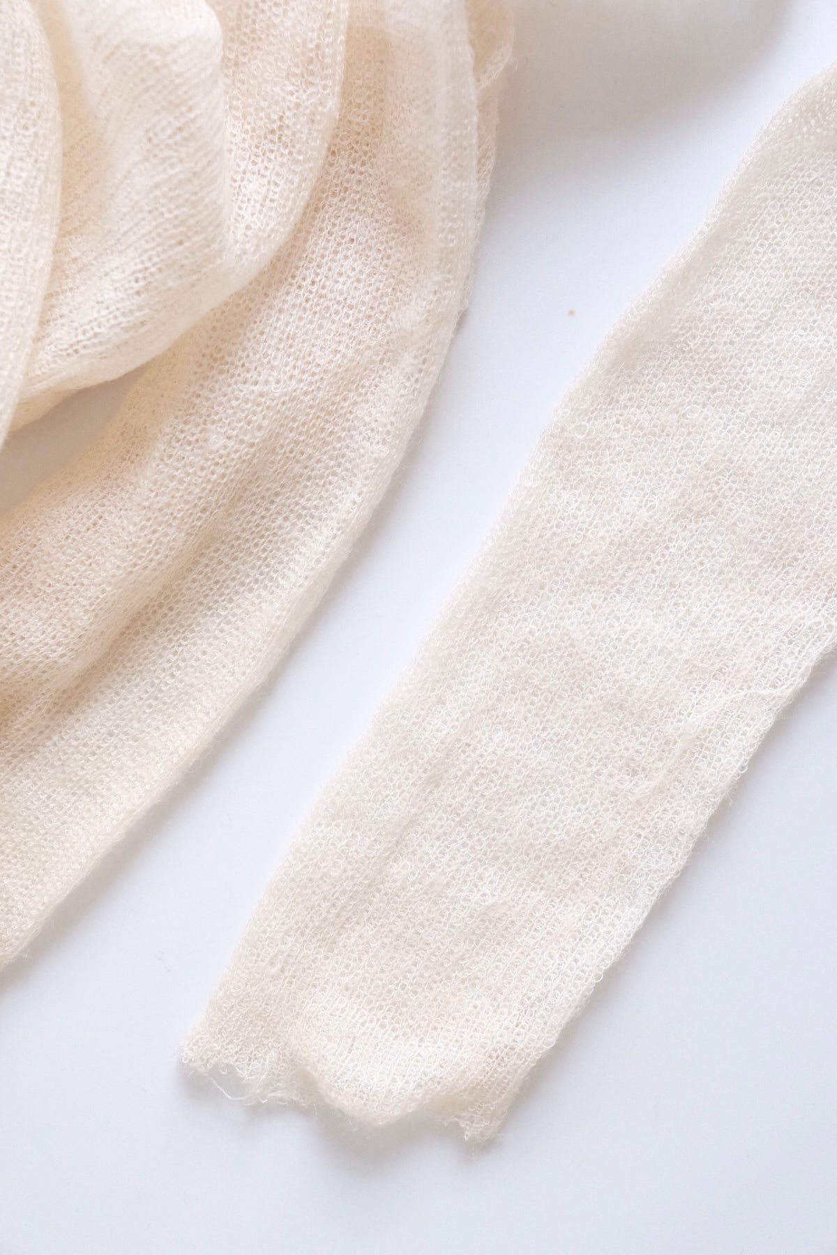 Old Céline sheer cream alpaca silk blend turtleneck knit