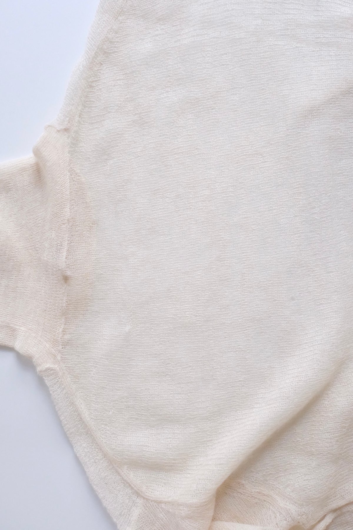 Old Céline sheer cream alpaca silk blend turtleneck knit