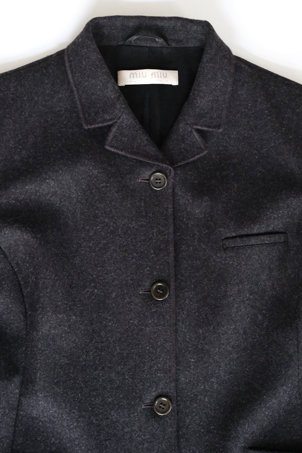 Miu Miu FW 1997 dark grey wool blazer
