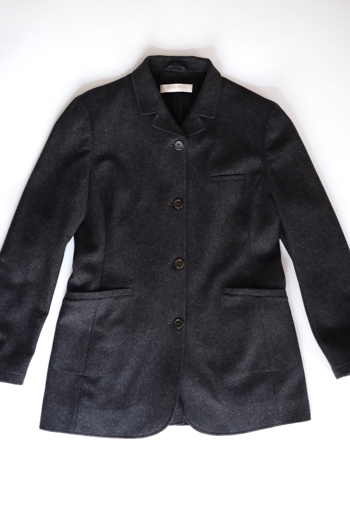 Miu Miu FW 1997 dark grey wool blazer