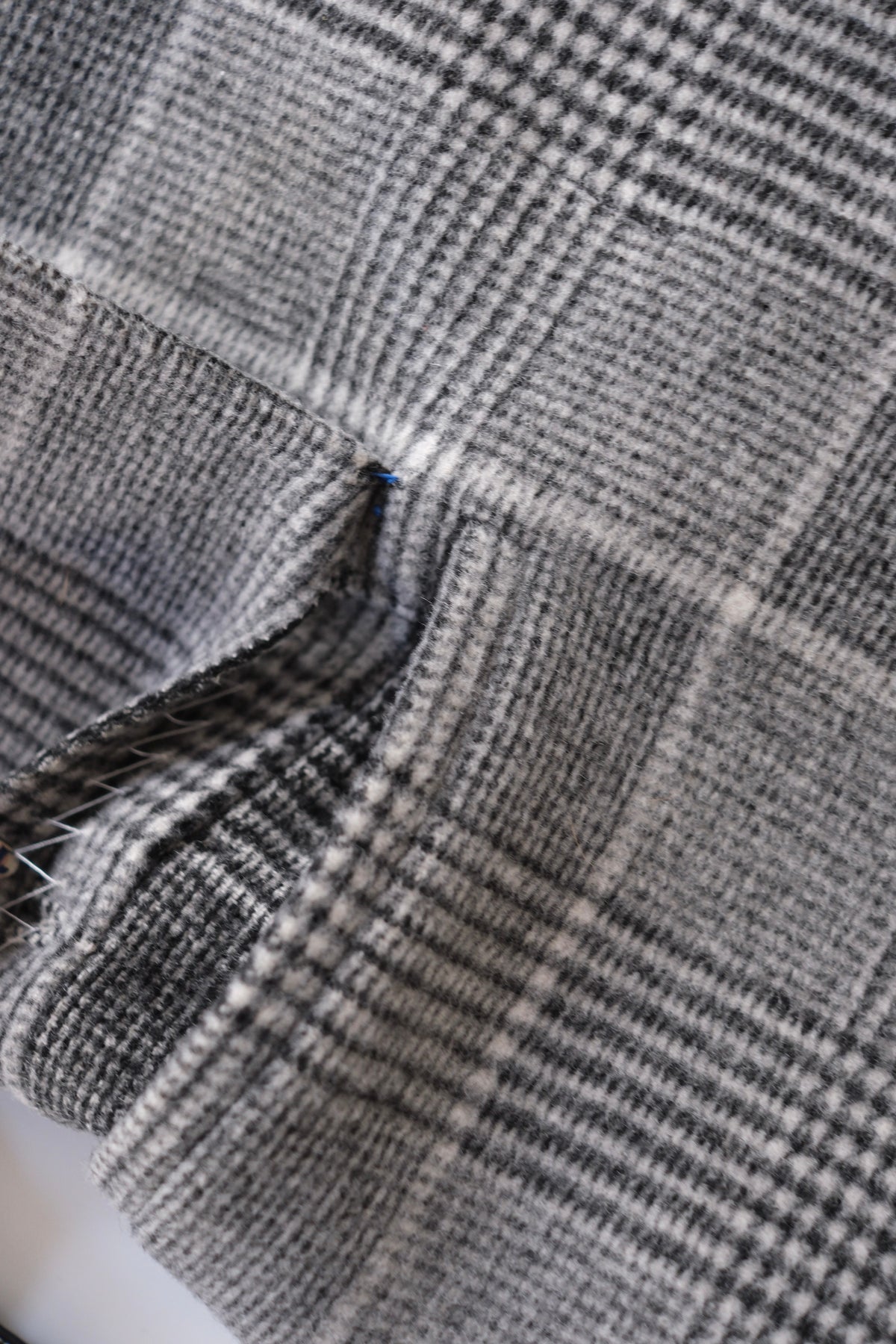Calvin Klein Collection tailored checked grey coat with contrasting back