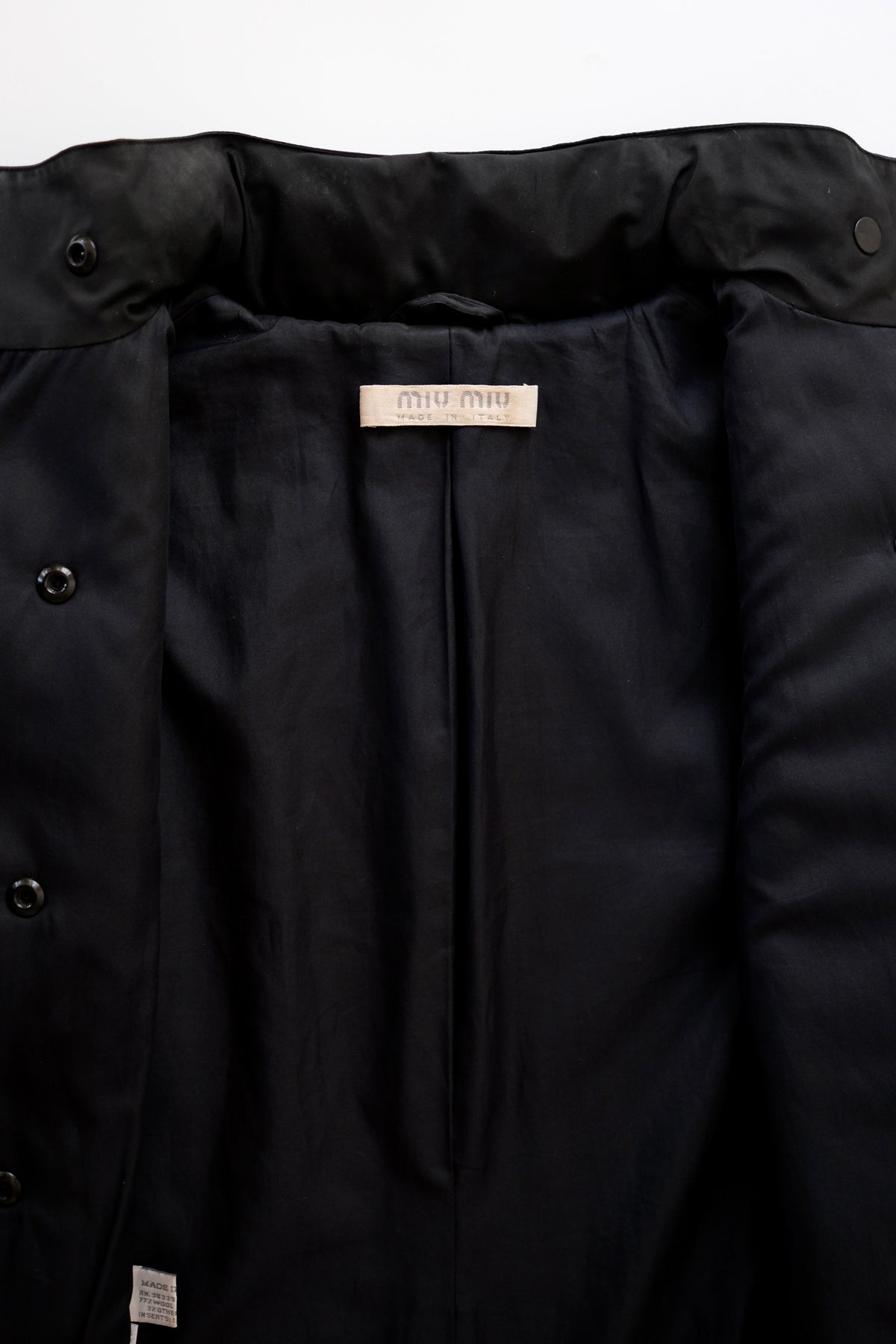 Miu Miu FW 1999 longline tailored button-up wool coat