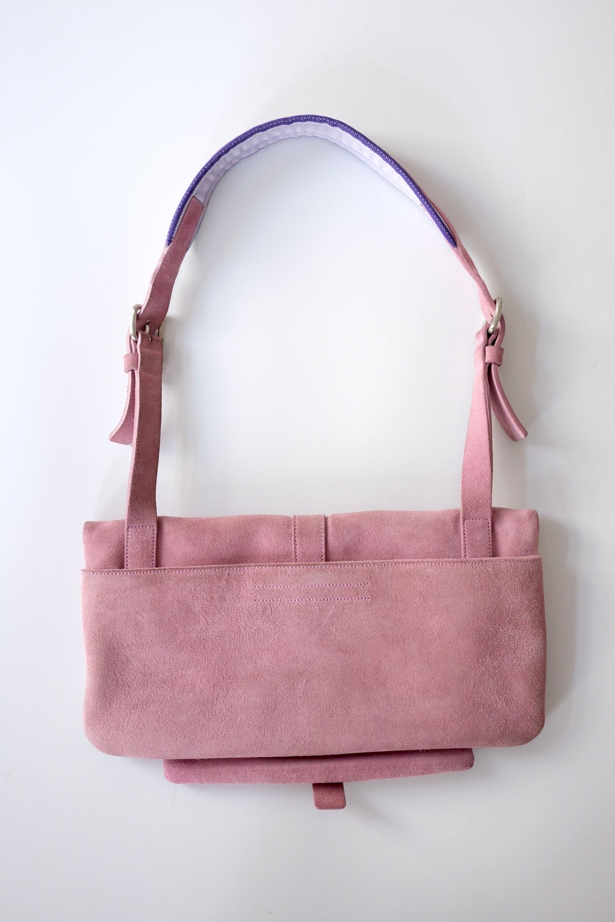 Miu Miu SS 2000 pink suede shoulder bag
