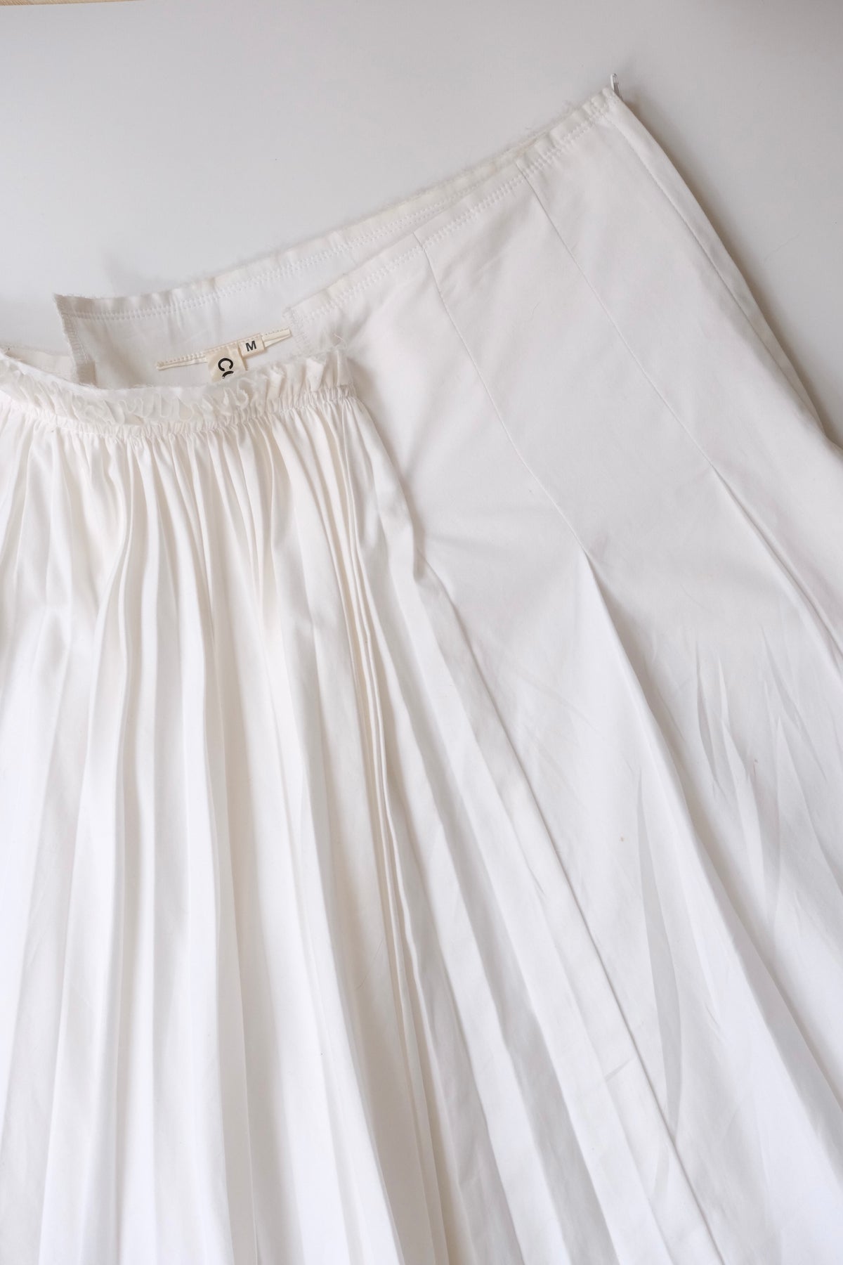 Archive Comme des Garçons asymmetrical pleated midi skirt