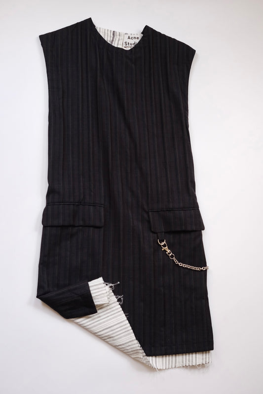 Acne Studios FW 2018 pinstripe mini dress