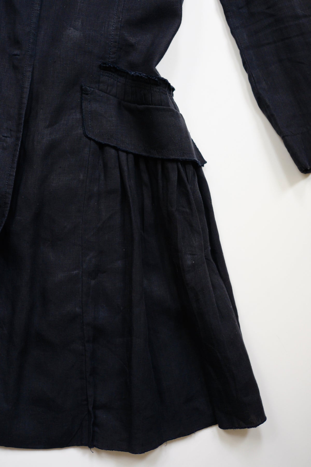 Vintage Prada black linen blazer dress