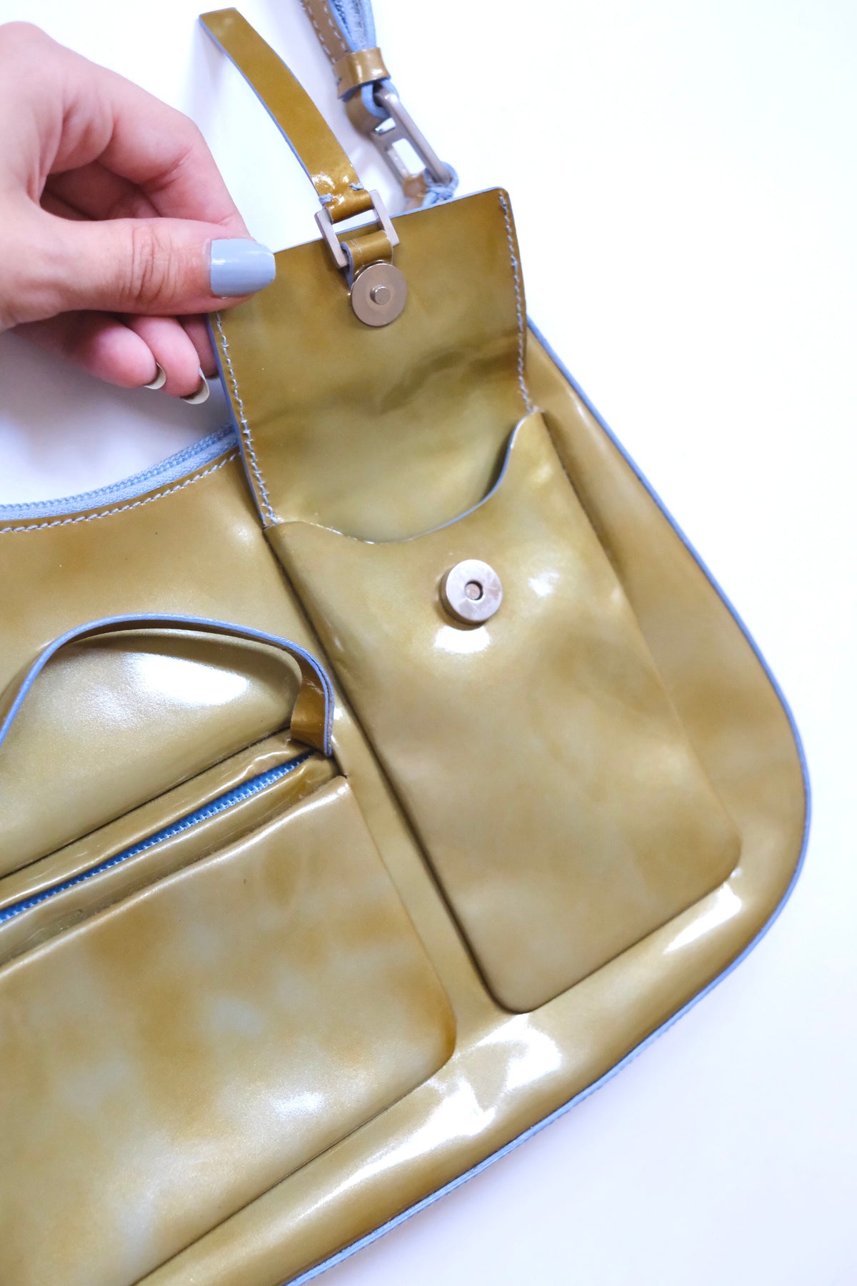 Prada FW 1999 patent leather shoulder bag