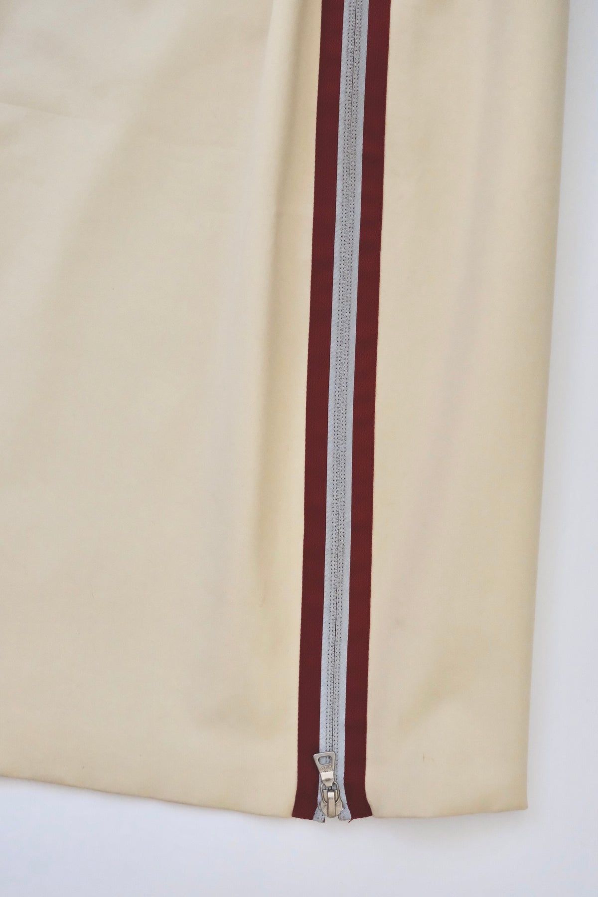 1990s Prada beige zip-up midi skirt