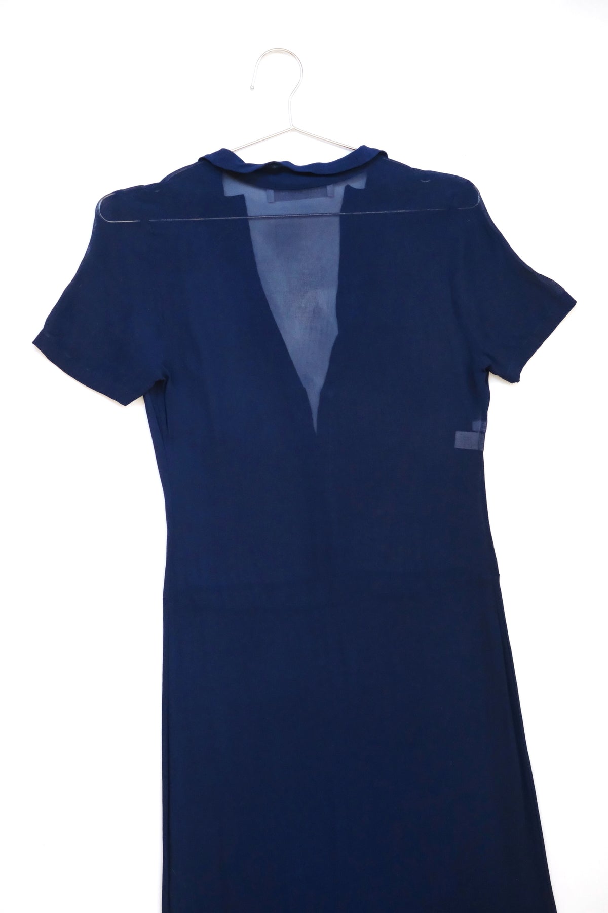 Miu Miu SS 1997 semi-sheer dark blue dress