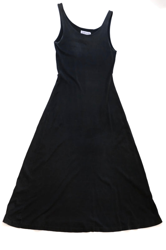 Early 1990s Yohji Yamamoto black cotton dress