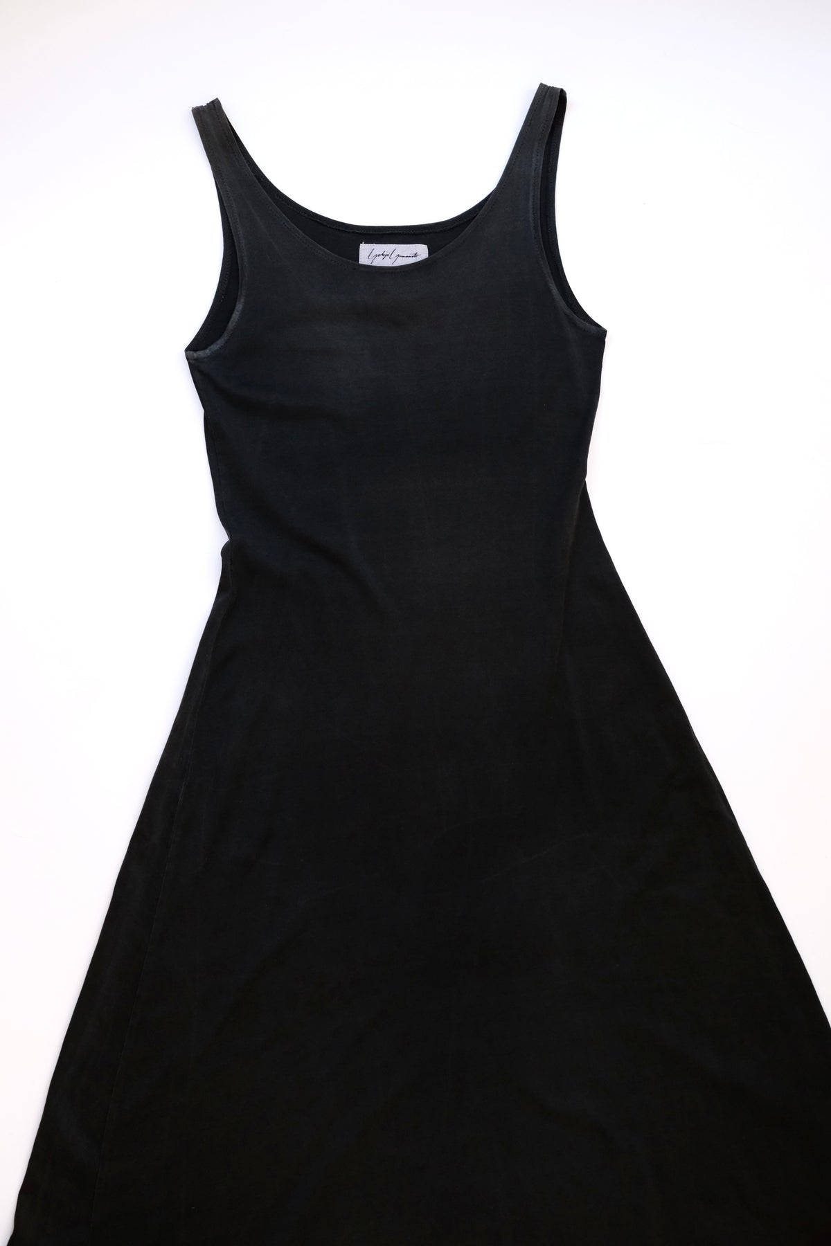 Early 1990s Yohji Yamamoto black cotton dress