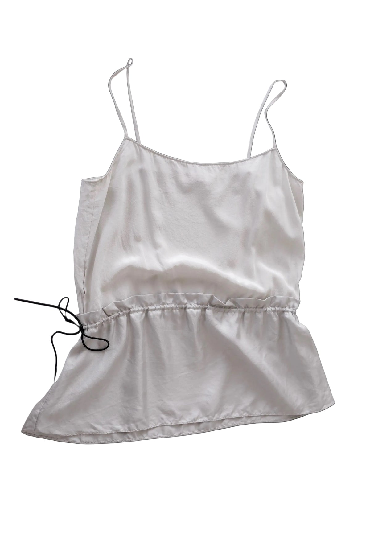 Vintage light grey silk tank top