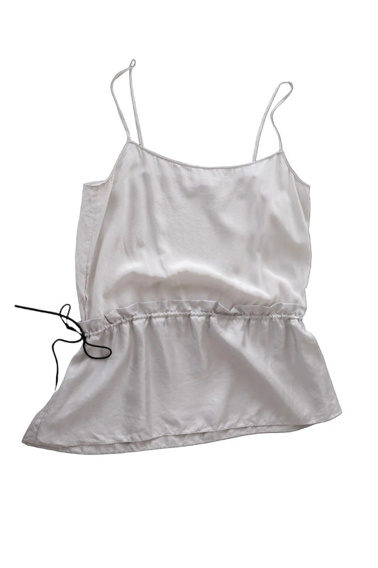 Vintage light grey silk tank top
