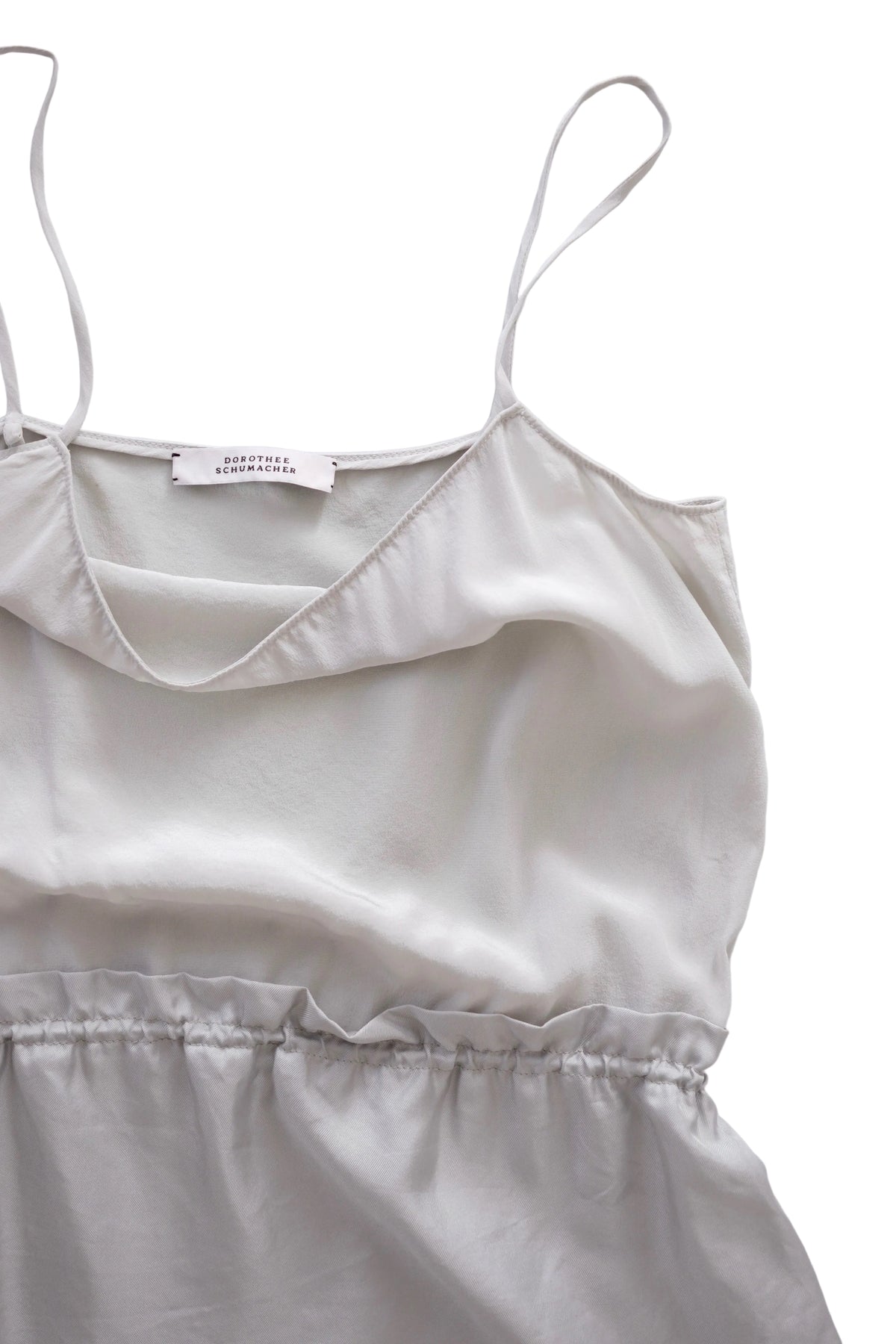 Vintage light grey silk tank top