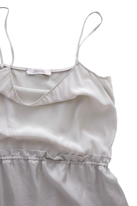 Vintage light grey silk tank top