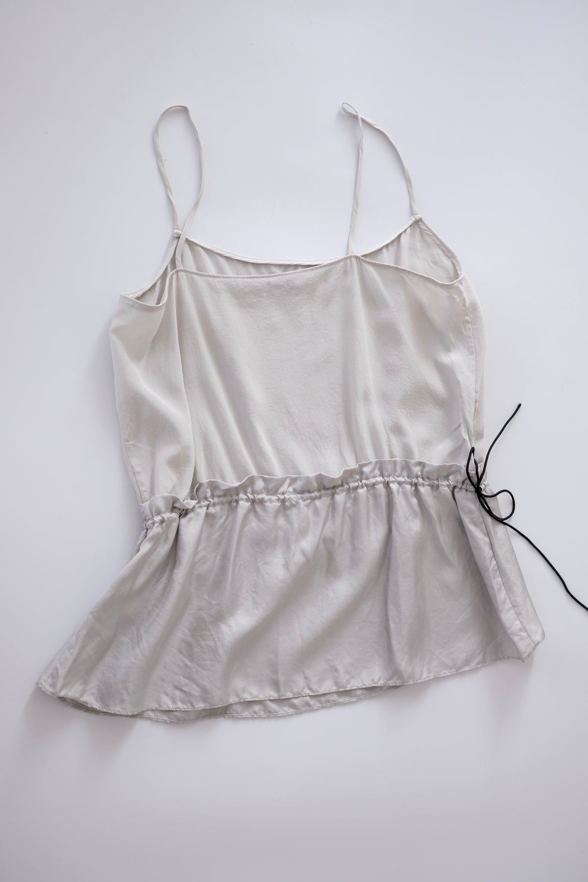 Vintage light grey silk tank top