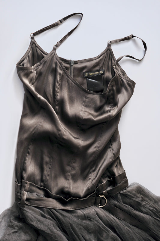 Plein Sud grey taupe dress