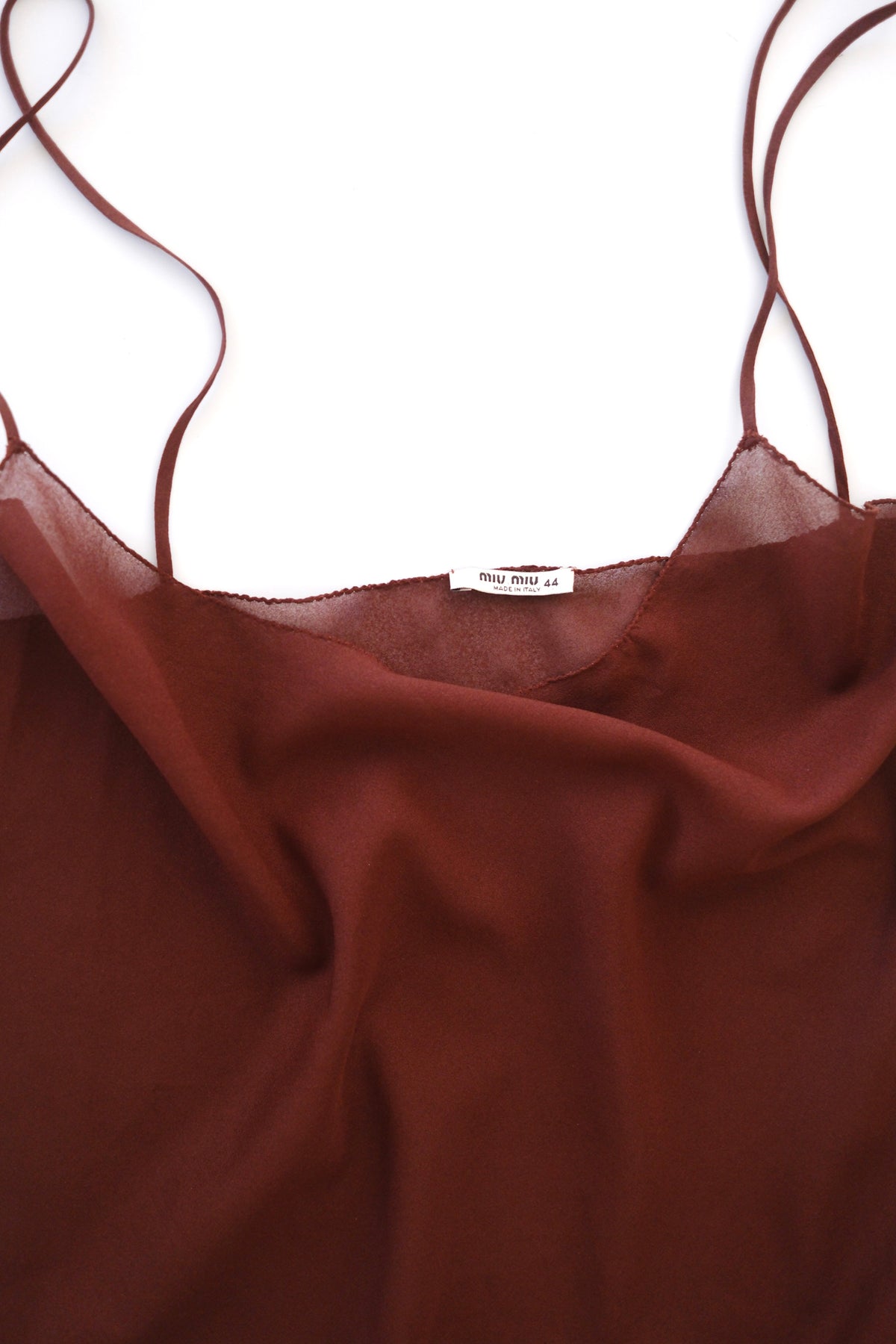 Miu Miu semi-sheer silk slip dress