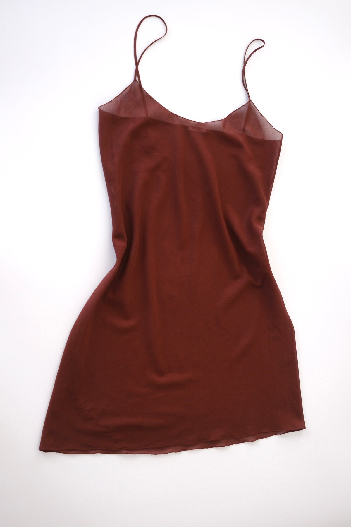 Miu Miu semi-sheer silk slip dress