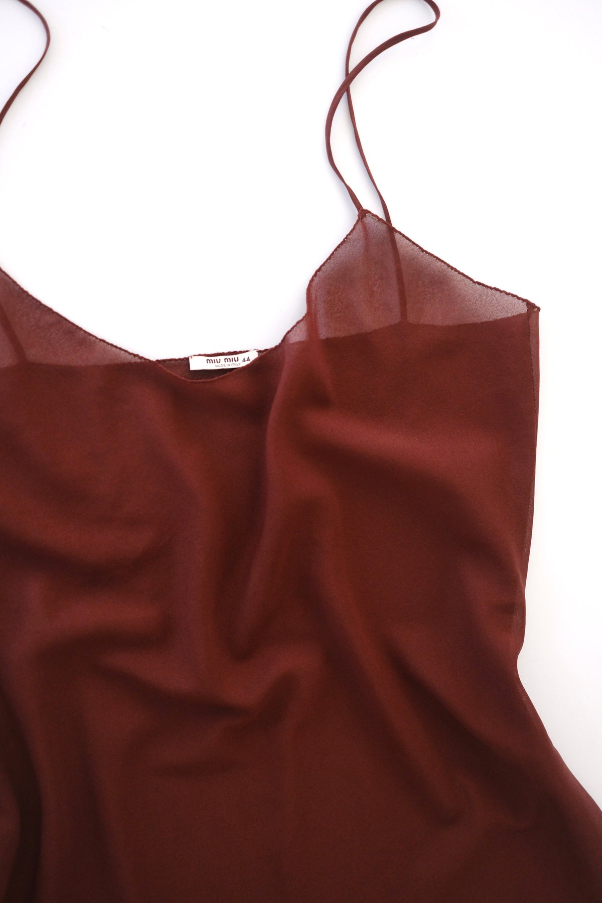 Miu Miu semi-sheer silk slip dress