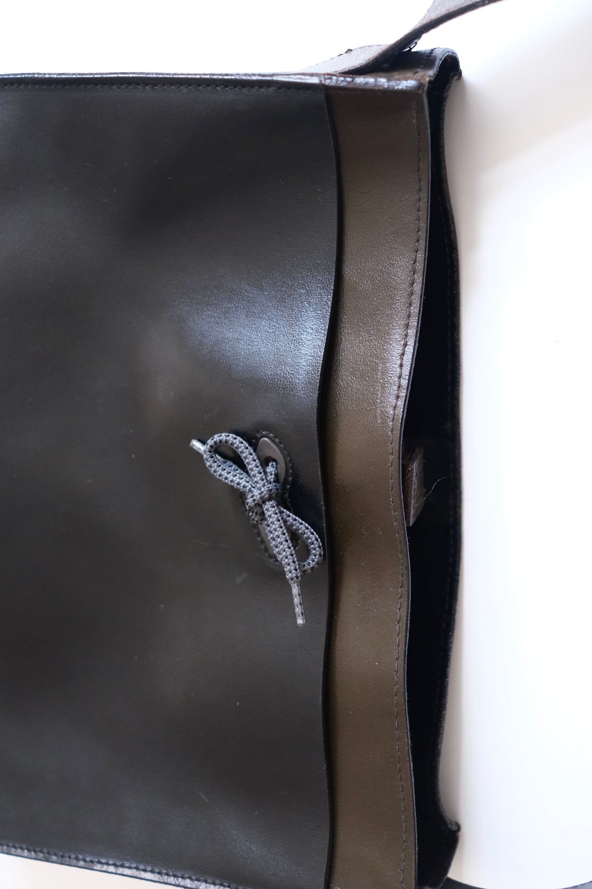 Miu Miu FW 1999 large khaki black leather butterfly shoulder bag