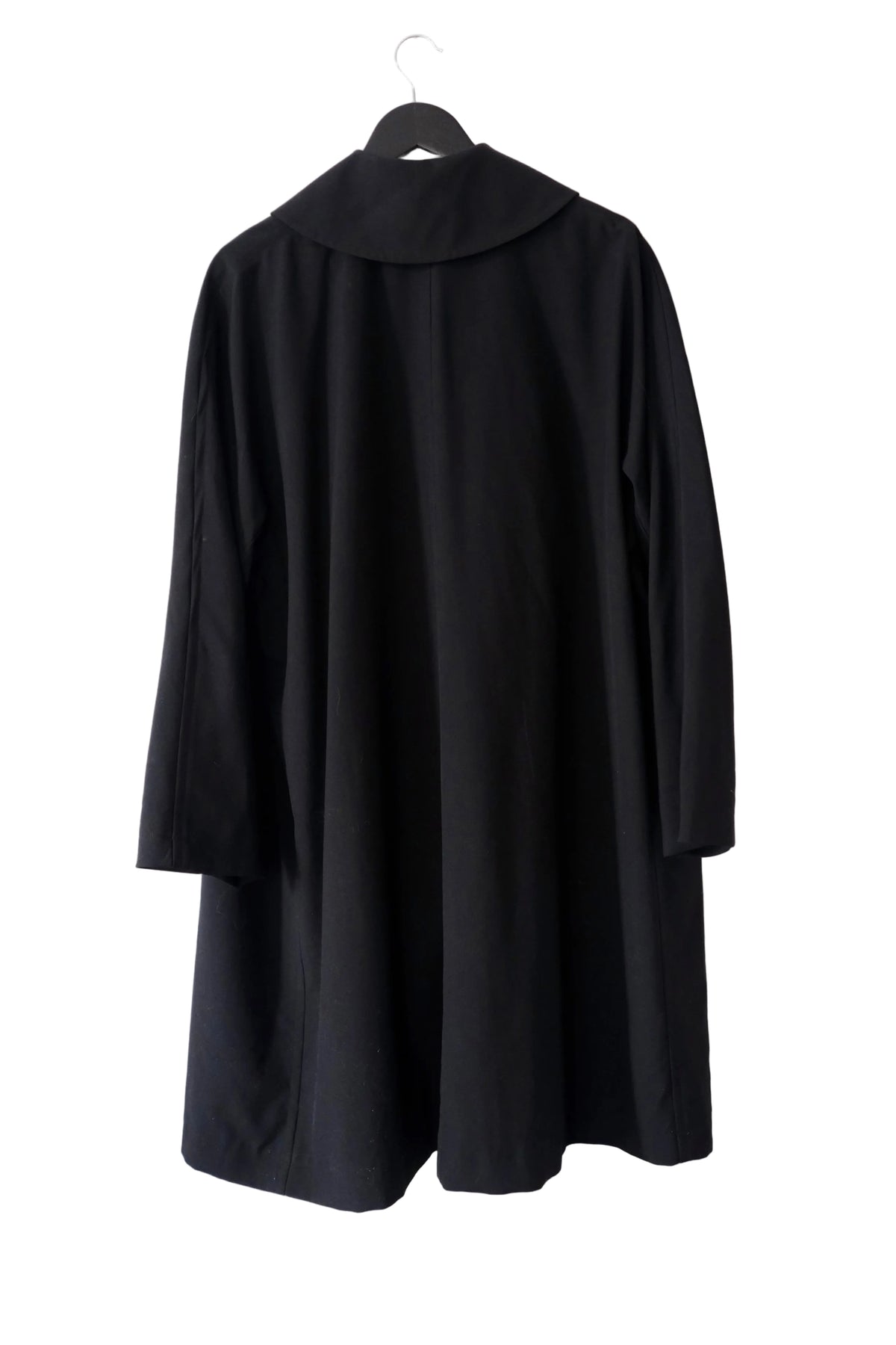 Comme des Garçons AD 2016 black wool double-breasted car coat