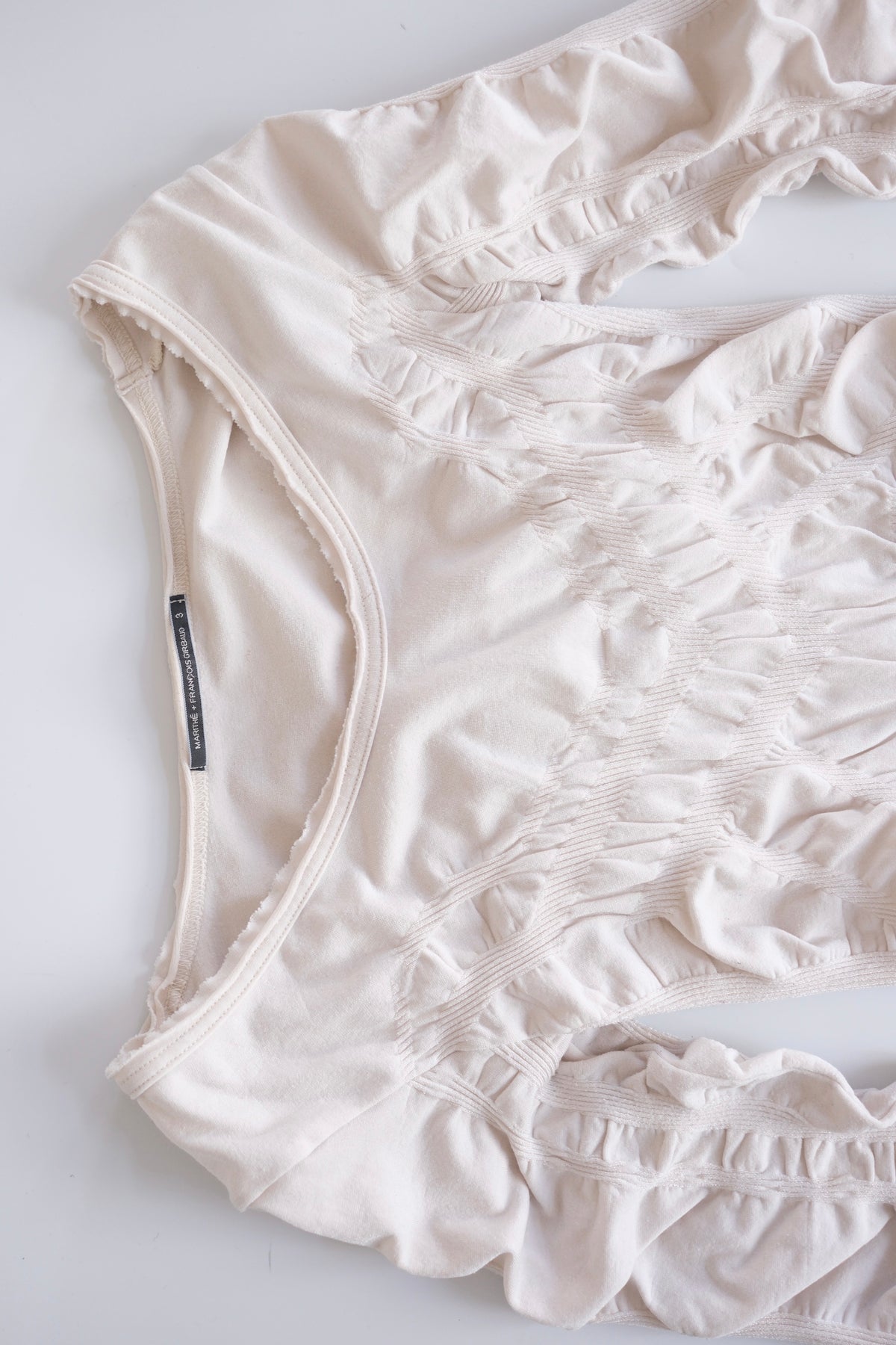 Marithé + François Girbaud vintage white thermal longsleeved top