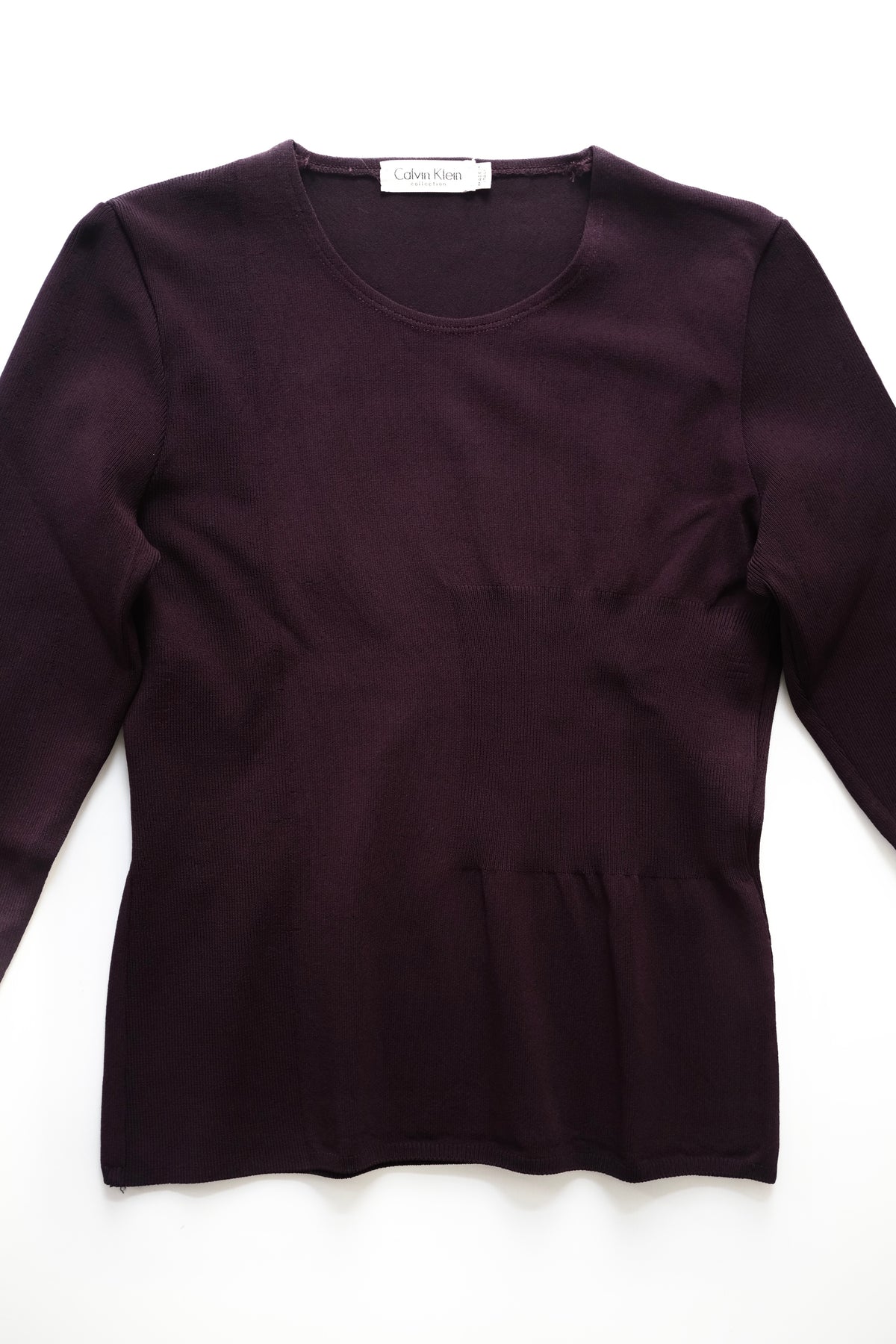 Calvin Klein Collection eggplant long sleeve knit