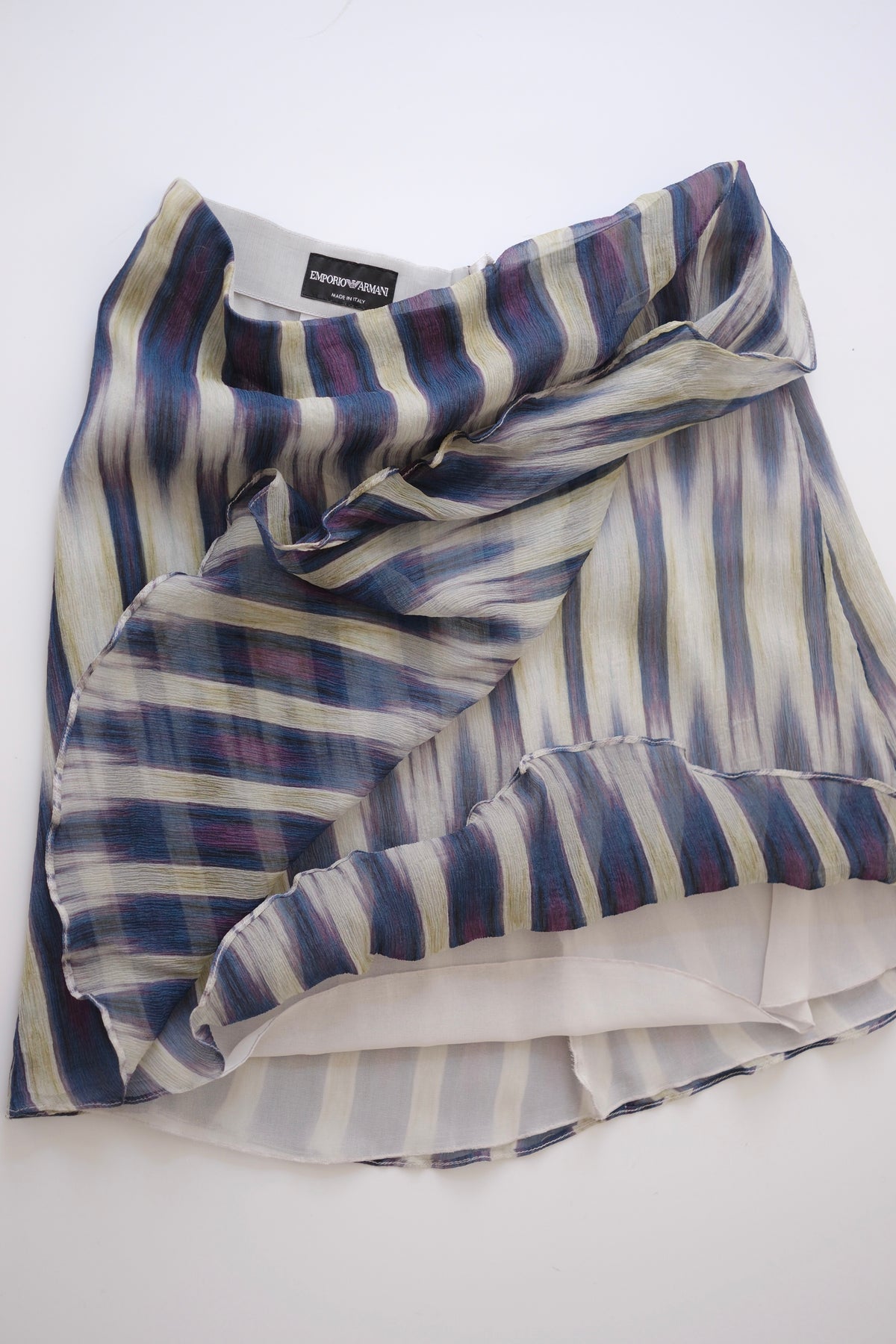 Vintage Emporio Armani patterned silk skirt