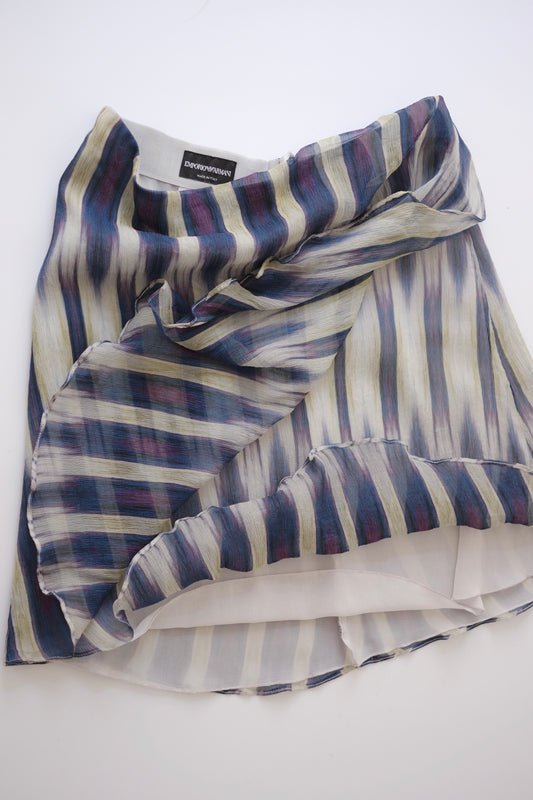 Vintage Emporio Armani patterned silk skirt