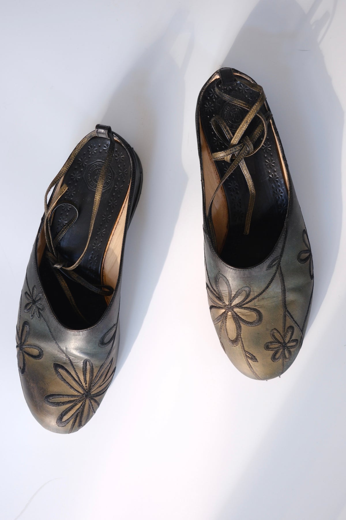 1990s Dries van Noten leather flat mules