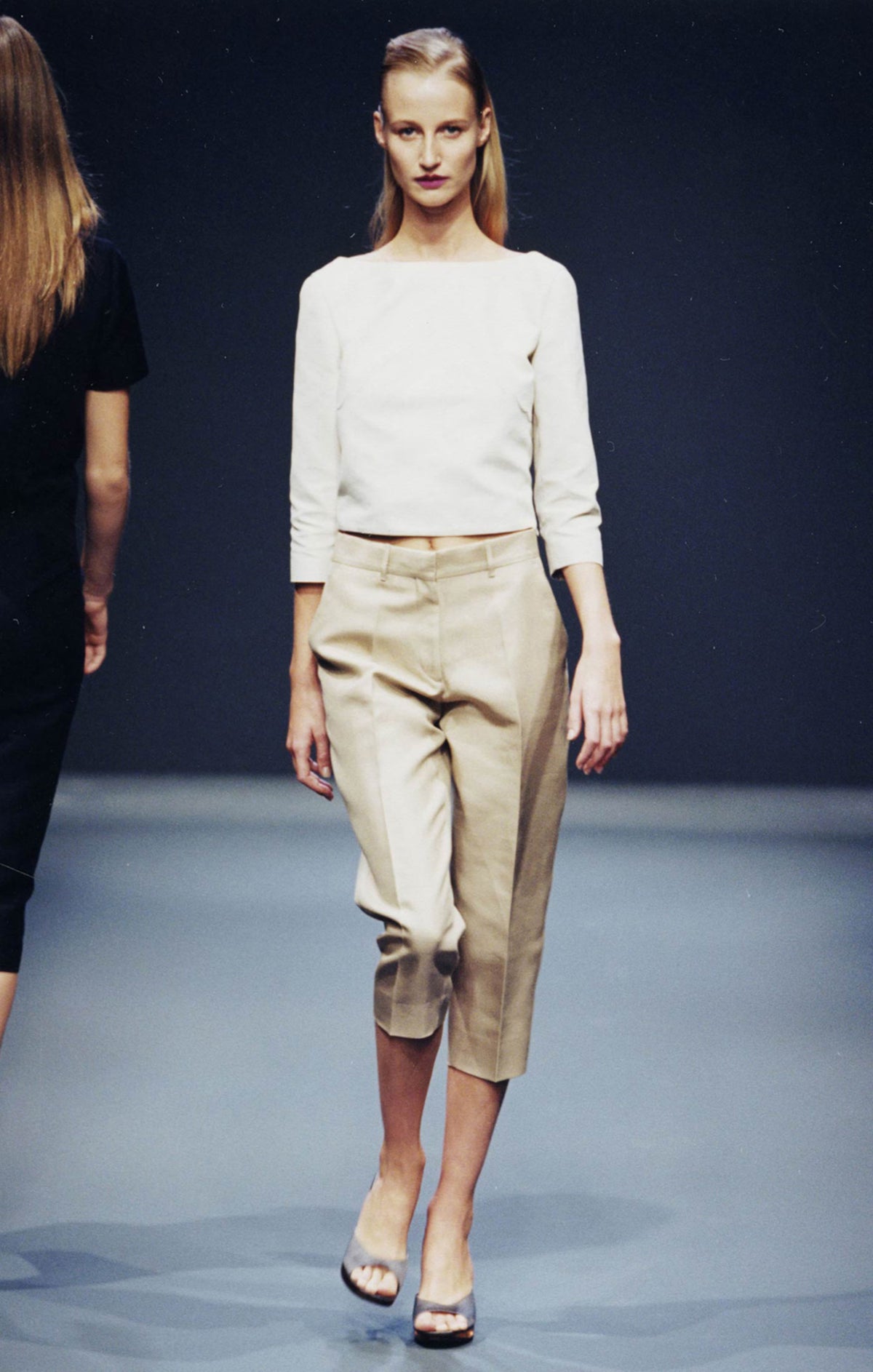 Prada SS 1998 ribbed silk cream knit