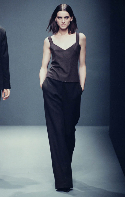 Prada FW 1997 beaded wool and silk top