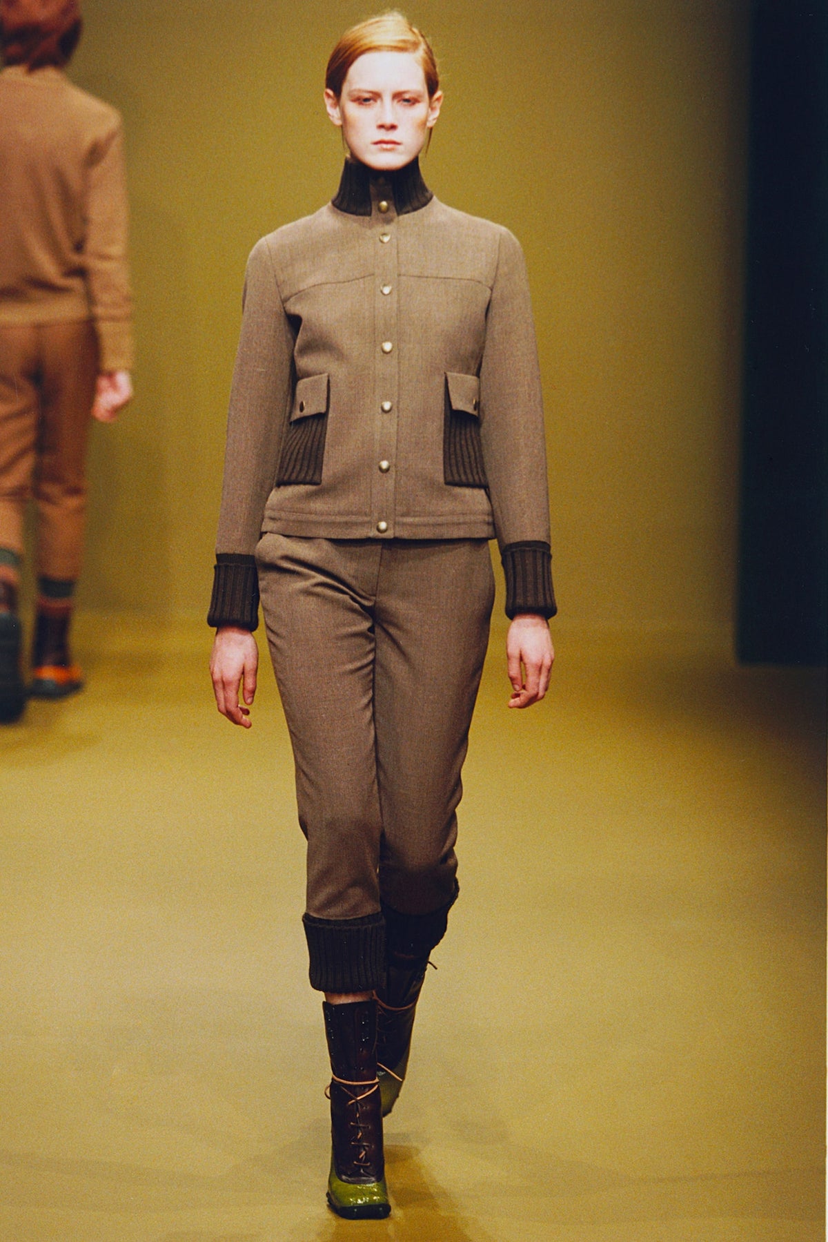 Miu Miu FW 1999 longline tailored button-up wool coat