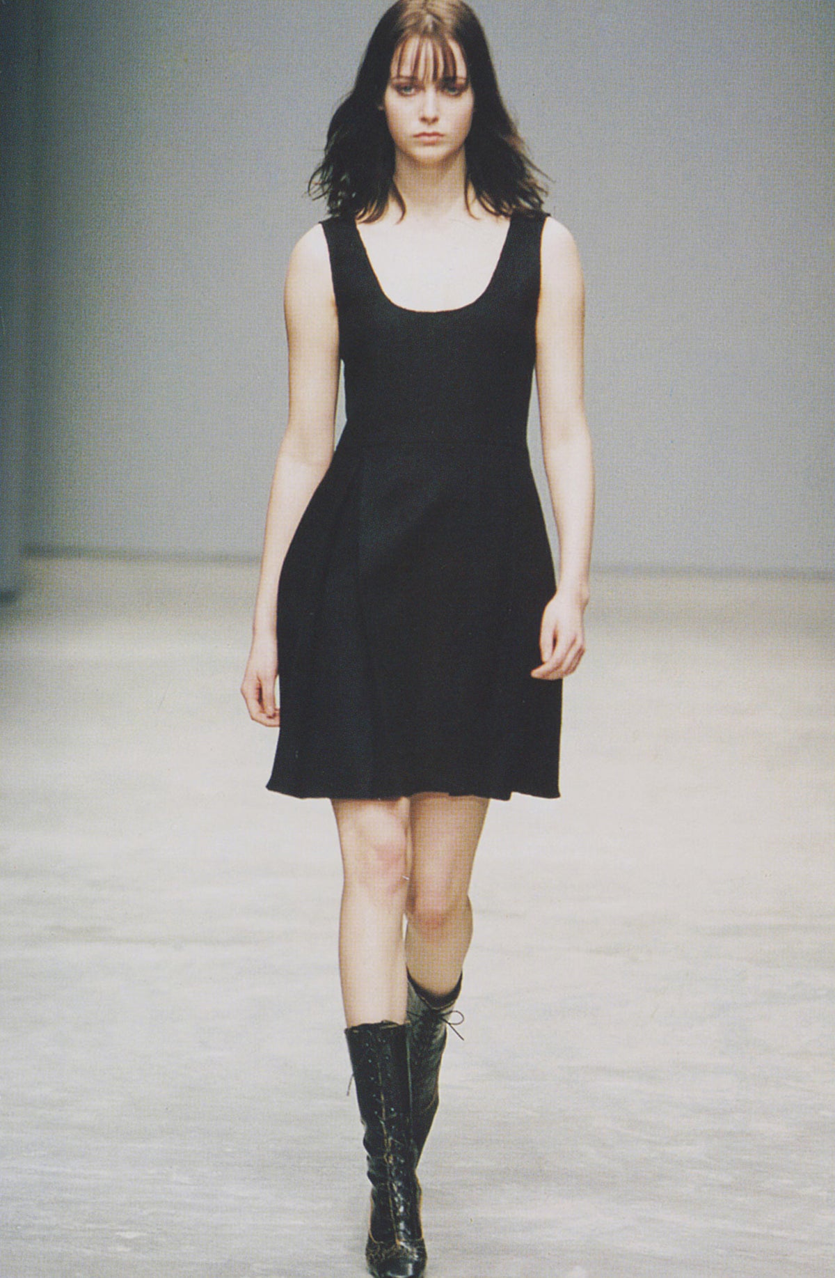 Miu Miu SS 2001 black wool mini dress